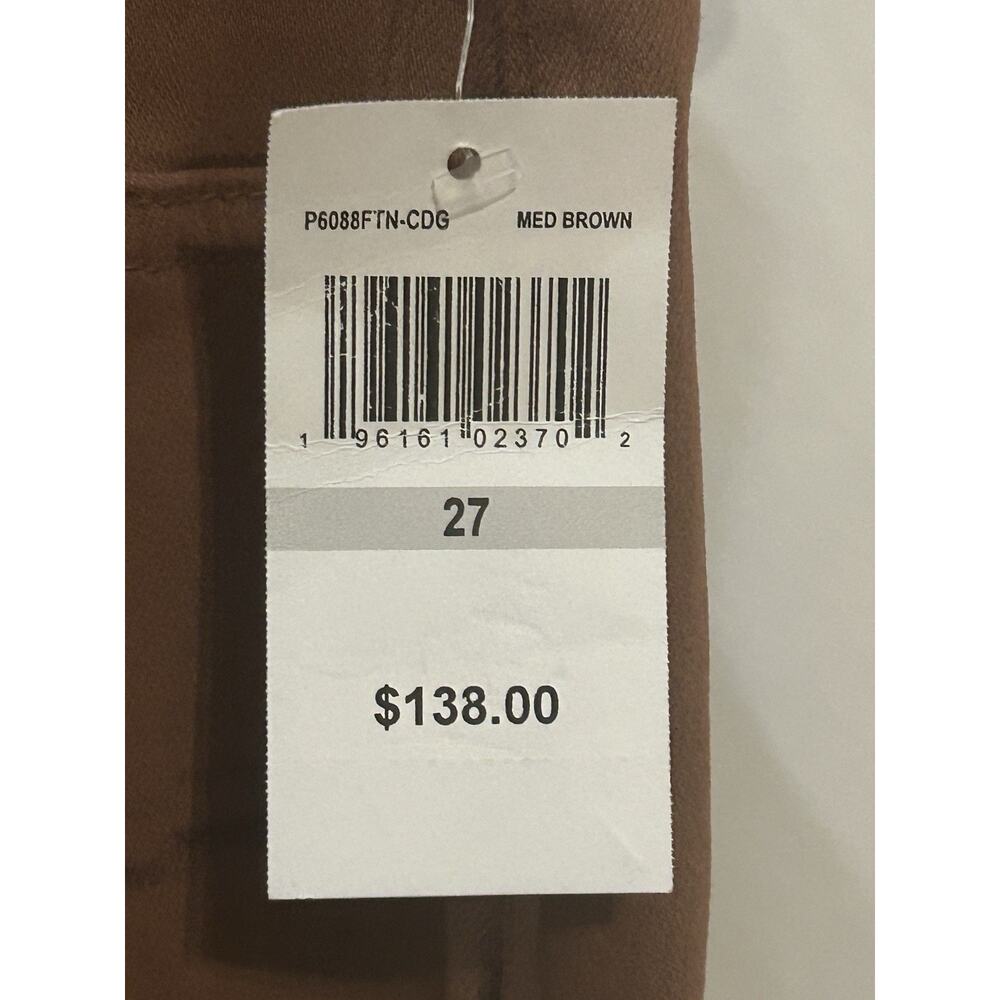 NWT Pistola Lennon High Waisted Cropped Boot Cut in Coated Cognac Size 27 - Picture 6 of 9